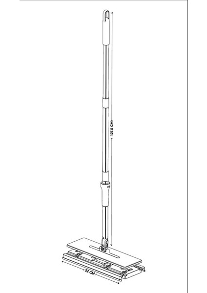 Lüx Kıskaçlı Sıkıştırmalı Mop Islak Mendil ve Tüm Bezler İle Uyumlu Büyük Boy 32 cm