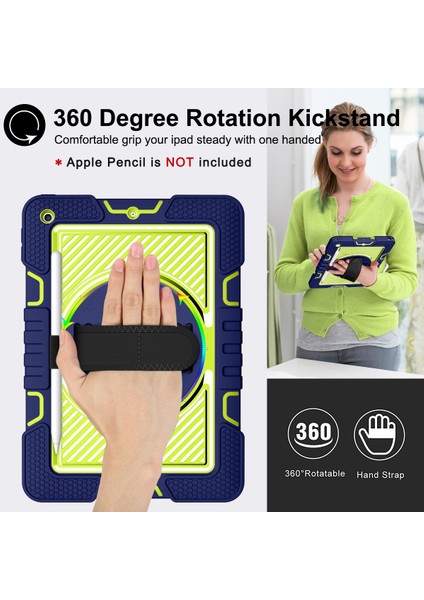 iPad 10.2 2021 / 2020 / 2019 Için Silikon + Pc Kılıfı (Yurt Dışından)