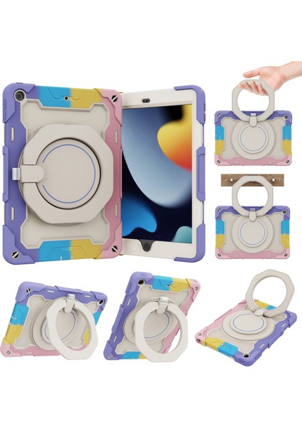 iPad 10.2 2021 Için Kontrast Renkli Kılıf (Yurt Dışından)