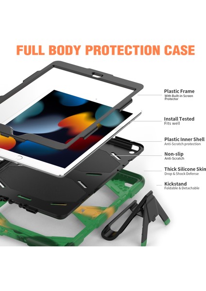 iPad 10.2 2021/2020/2019 Için Silikon + Pc Kılıfı (Yurt Dışından) fırsatları