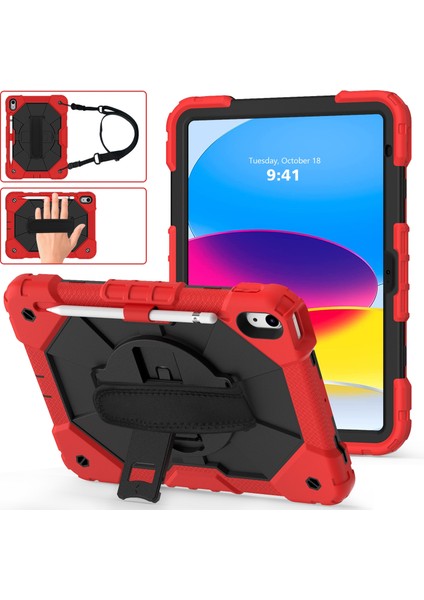 iPad 10. Nesil 10.9 2022 Için Silikon + Pc Koruyucu Kılıf (Yurt Dışından)