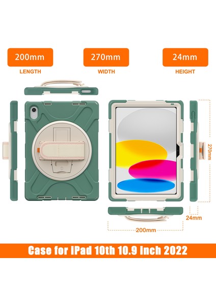 iPad 10. Nesil 10.9 2022 Için Ağır Hizmet Tipi Sağlam Tablet Kılıfı (Yurt Dışından) fiyatları
