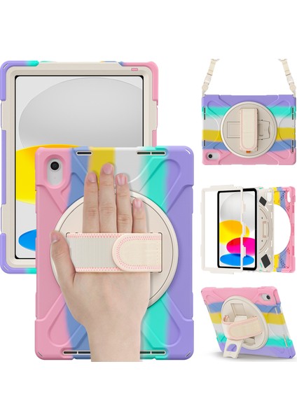 iPad 10. Nesil 10.9 2022 Için Ağır Hizmet Tipi Sağlam Tablet Kılıfı (Yurt Dışından)