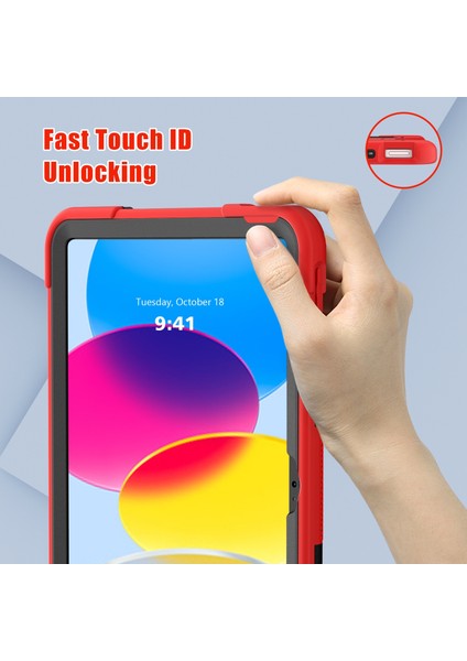 iPad 10. Nesil 10.9 2022 Için Silikon + Pc Tablet Kılıfı (Yurt Dışından)