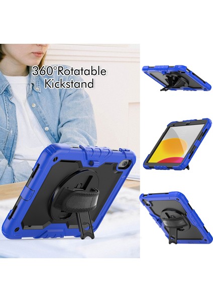 iPad 10. Nesil 10.9 2022 Için Silikon + Pc Tablet Kılıfı (Yurt Dışından)