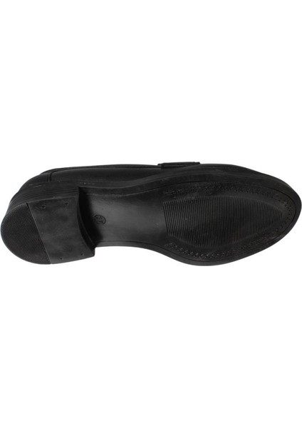Yazkış Kadın Siyah Ten Cilt Üzeri Oval Taşlı Oxford Babet Ayakkabı fırsatları
