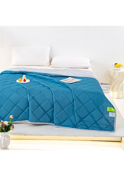 1 Parça Soğutma Yorgan Yaz Battaniyesi Yumuşak Rahat 180*200CM Koyu Mavi (Yurt Dışından) modelleri