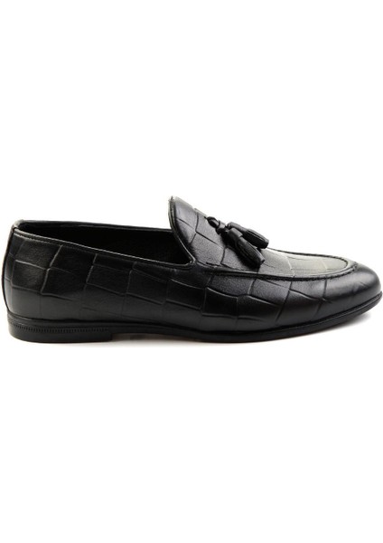 Siyah Leather Erkek Klasik Ayakkabı E01054164511