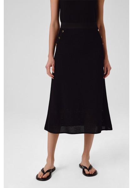 Siyah Fileli Midi Boy Etek modelleri