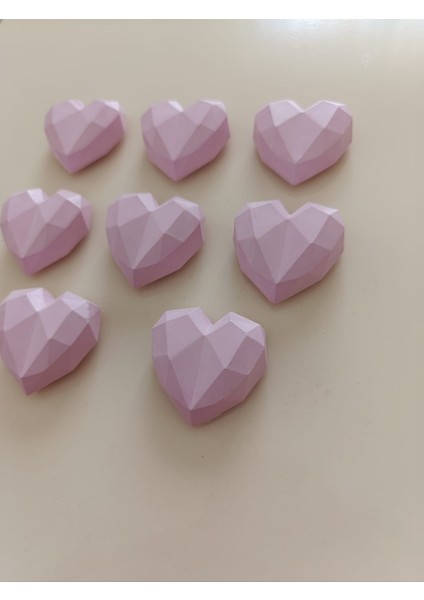 8'li Açık Pembe Elmas Kalp Magneti, Buzdolabı Süsü, Buzdolabı Magneti, El Yapımı Magnet Seti fiyatları