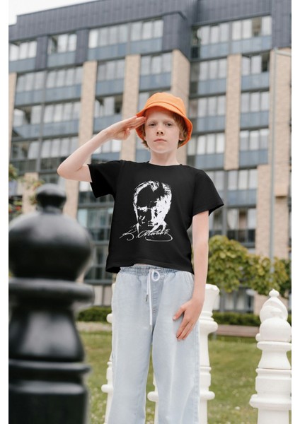 Unisex Atatürk Baskılı Kısa Kollu Tişört / 23 Nisan 29 Ekim 10 Kasım 19 Mayıs Baskılı T-Shırt