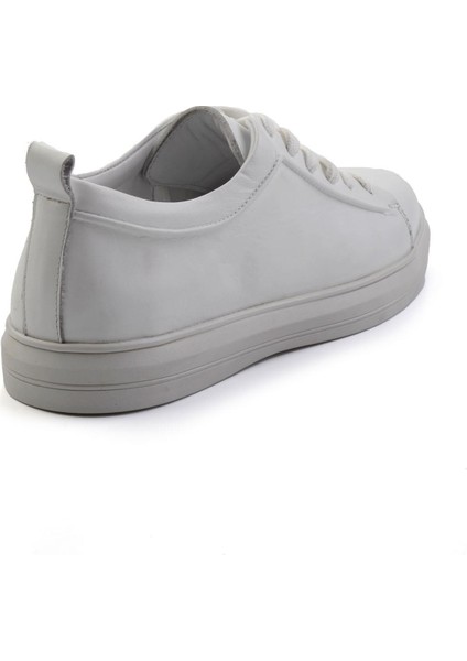 Beyaz Napa Deri Erkek Sneaker E01011030843