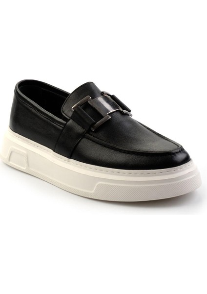 Siyah Leather Erkek Loafer Ayakkabı E01080208803