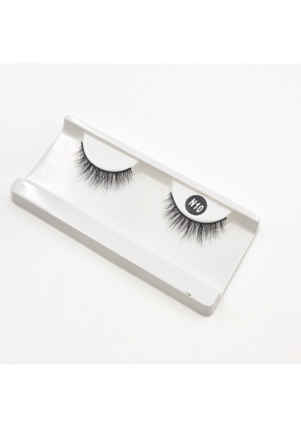 Doğal Görünümlü Gerçek Kıl Tam Boy İpek Takma Kirpik (1 Çift) - Mink Eyelash No: N10