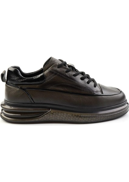 Siyah Leather Erkek Sneaker E01347081143
