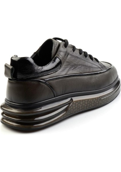 Siyah Leather Erkek Sneaker E01347081143 modelleri