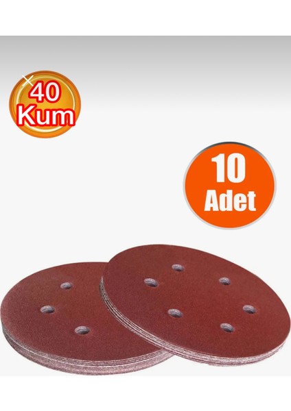 Delikli Cırt Zımpara 115 mm 40 Kum (10 Adet)