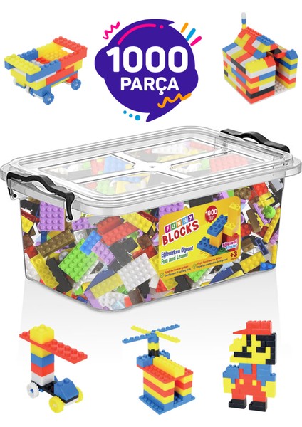 Funny Blocks Mikro Blok 1000 Parça Plastik Kutulu