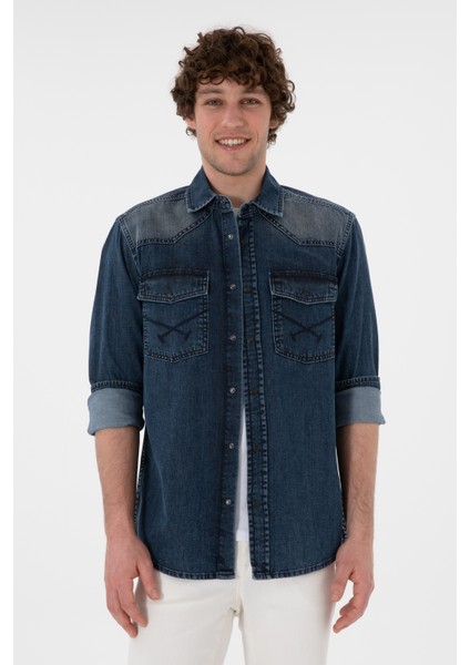 Erkek Mavi Gömlek Jean 50304343-DN0022