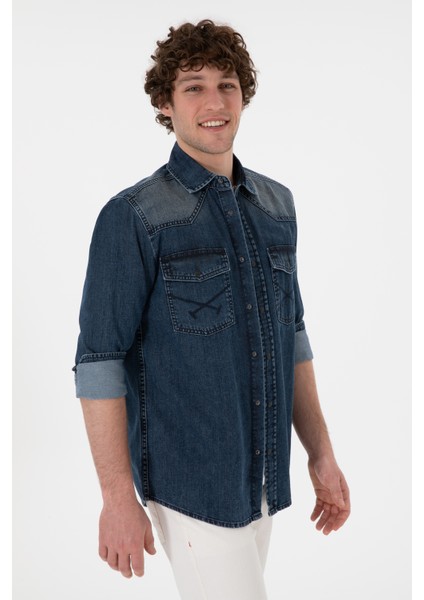Erkek Mavi Gömlek Jean 50304343-DN0022 modelleri