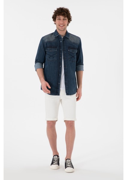 Erkek Mavi Gömlek Jean 50304343-DN0022 fırsatları