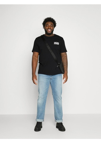 Jack&jones 12158505 Sol Gogus Yazılı Buyuk Beden Kısa Kol Tshırt modelleri