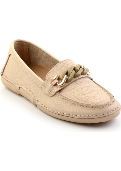 Bej Leather Kadın Loafer Ayakkabı K01028130303 fiyatları