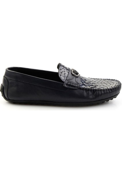 Lacivert Leather Erkek Loafer Ayakkabı E01757714803