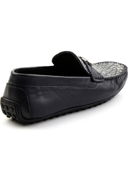 Lacivert Leather Erkek Loafer Ayakkabı E01757714803 modelleri