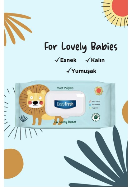Islak Mendil Lovely Babies Aslan 100 Yaprak