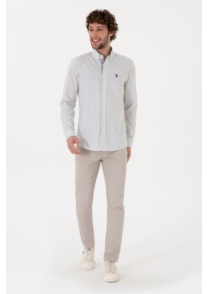 Erkek Beyaz Gömlek Desenli 50306366-VR013 fırsatları