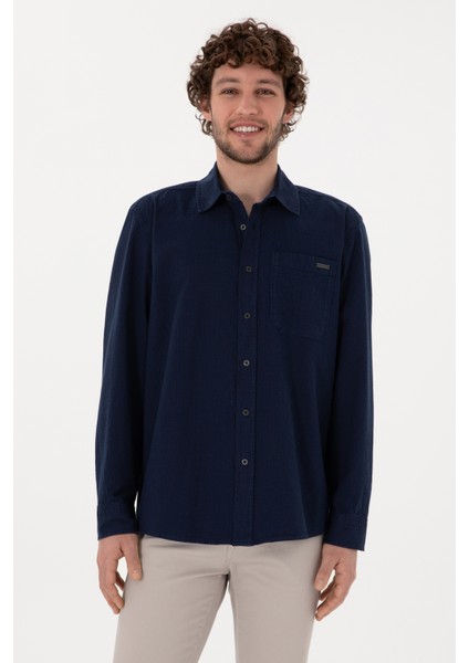 Erkek Koyu Mavi Gömlek Jean 50304363-DN0023