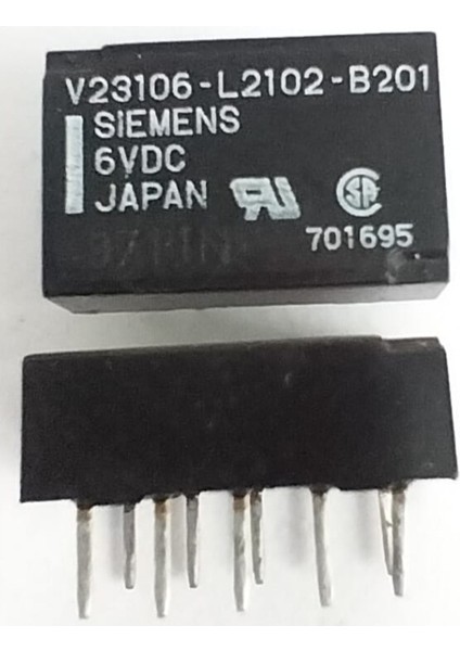 6V 10PIN 1A30V Röle Çift Kontak Kilitli V23106-L2102-B201 Sıemens modelleri