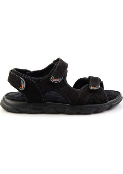 Siyah Leather Erkek Sandalet E05078102501