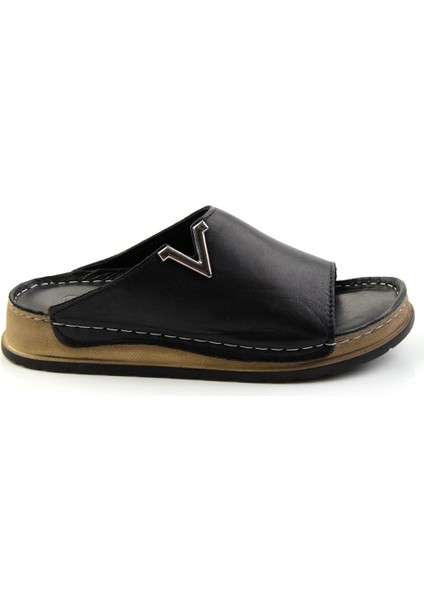 Siyah Leather Kadın Terlik K04331030803