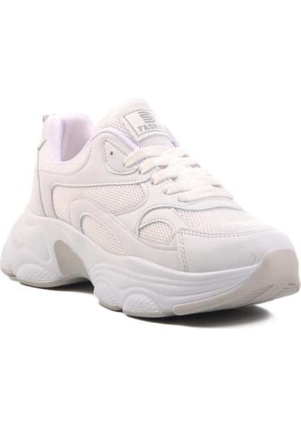 164 G Beyaz Tekstil Kadın Sneaker