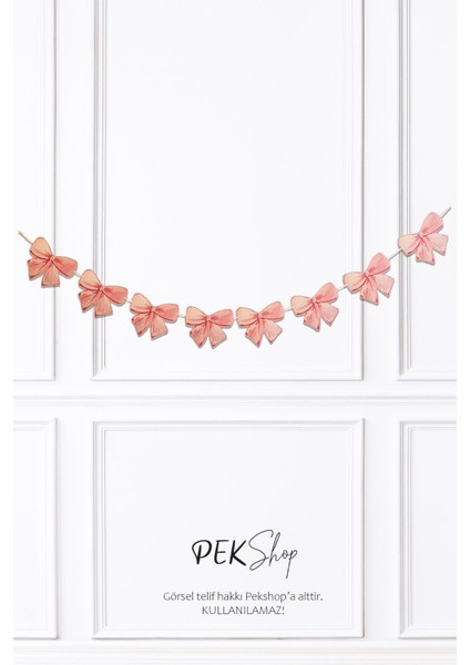 Pembe Fiyonklar Banner Duvar Süsü