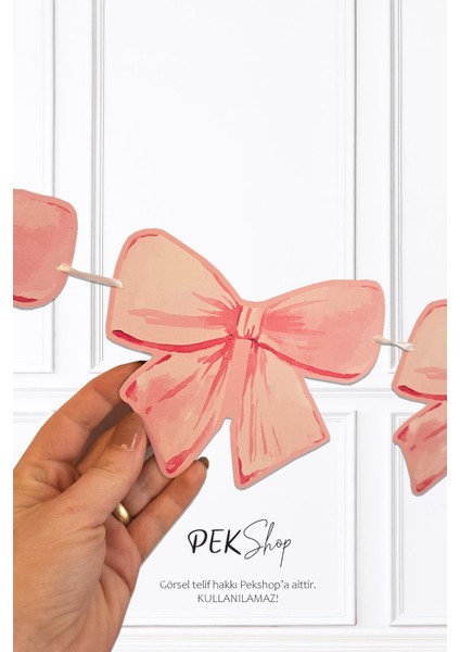 Pembe Fiyonklar Banner Duvar Süsü modelleri