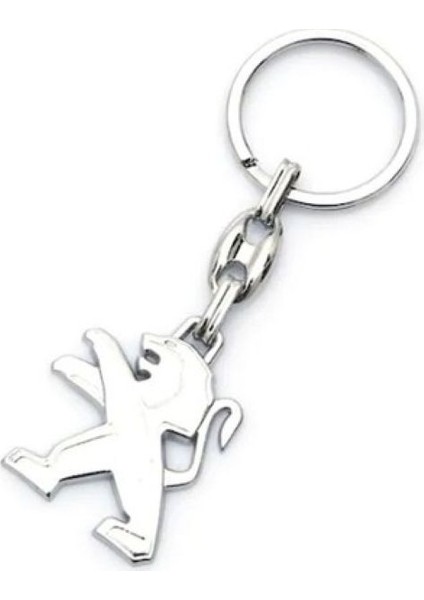 Peuoget Logolu Metal Anahtarlık