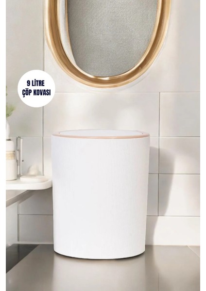 Büyük Çöp Kovası 7 Litre – Ofis, Mutfak ve Banyo Için Şık ve Kullanışlı Kova