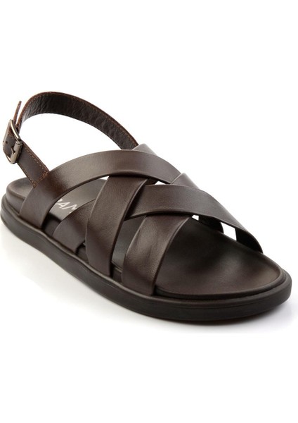 Kahve Leather Erkek Sandalet E05863955543