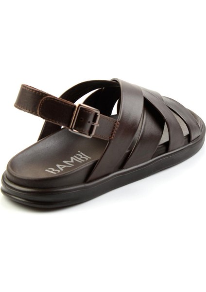 Kahve Leather Erkek Sandalet E05863955543