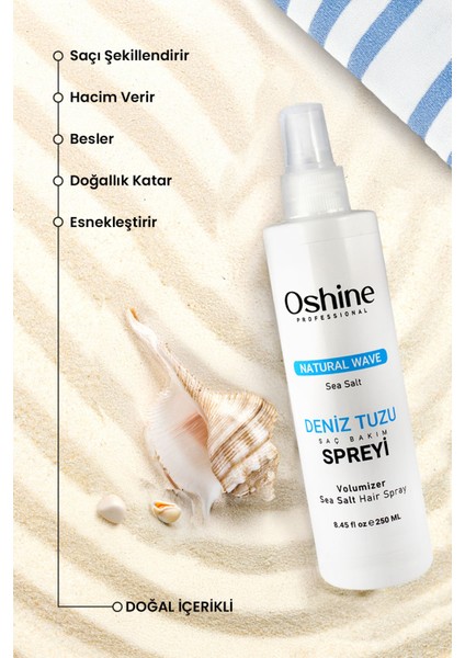Hacim ve Dolgunluk Etkili Deniz Tuzu Saç Spreyi 250 ml modelleri