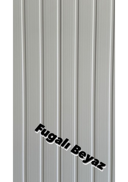 Plastik Lambri Fıgalı Beyaz 25 cmX 1 mt (2,5 Metrekare)