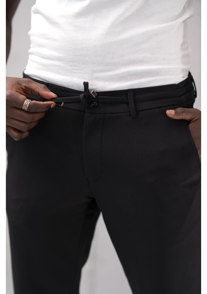 Slimfit Full Likralı Esnek Beli Lastikli Yazlık Jogger Pantolon