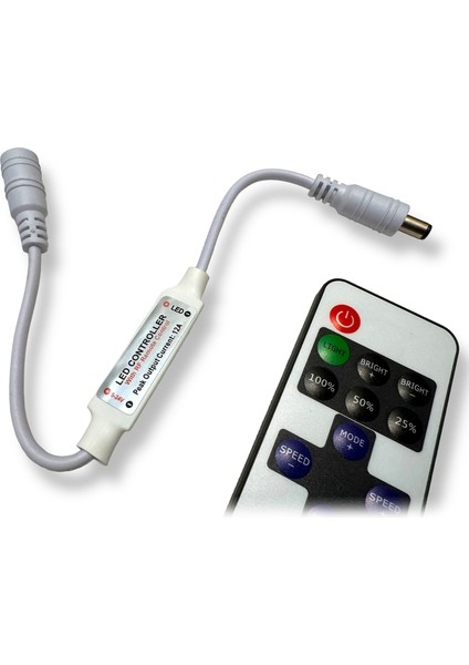El Kumandası Tek Renkli Uzaktan Kumanda LED Işık Kablosuz Kontrol Cihazı Lamba Kontrolü Dc 5-24V 12A modelleri