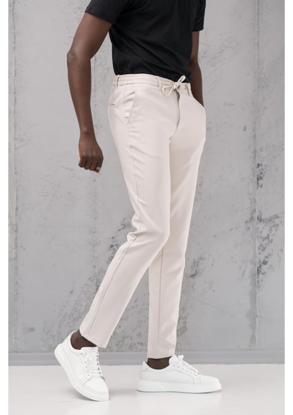 Slimfit Full Likralı Esnek Beli Lastikli Yazlık Jogger Pantolon