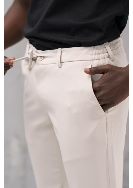 Slimfit Full Likralı Esnek Beli Lastikli Yazlık Jogger Pantolon