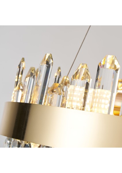Linfred 50'lik Gold Kristal Taşlı Modern Salon Avize fırsatları