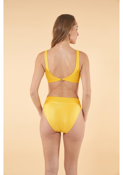 Kemerli Kruvaze Bikini Takımı - Limon